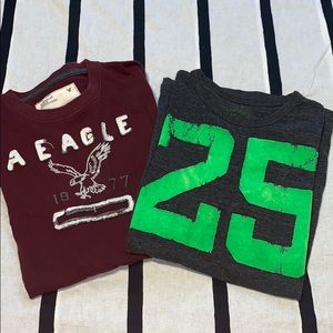 2 xs american eagle shirts.